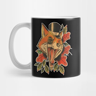 Fox Tattoo Style Design Mug